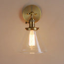 GobekUsa Funnel Glass Wall Lamp E27 Sconce Modern Bedroom Light Fixtures