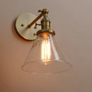 GobekUsa Funnel Glass Wall Lamp E27 Sconce Modern Bedroom Light Fixtures