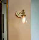 GobekUsa Funnel Glass Wall Lamp E27 Sconce Modern Bedroom Light Fixtures