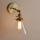 GobekUsa Funnel Glass Wall Lamp E27 Sconce Modern Bedroom Light Fixtures