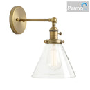 GobekUsa Funnel Glass Wall Lamp E27 Sconce Modern Bedroom Light Fixtures