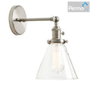 GobekUsa Funnel Glass Wall Lamp E27 Sconce Modern Bedroom Light Fixtures