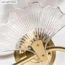 GobekUsa Ginkgo Leaves Wall Light - Modern Decorative Clear Glass Sconce Lighting in Brass