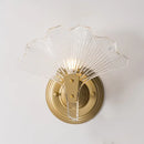 GobekUsa Ginkgo Leaves Wall Light - Modern Decorative Clear Glass Sconce Lighting in Brass