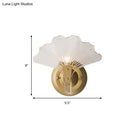 GobekUsa Ginkgo Leaves Wall Light - Modern Decorative Clear Glass Sconce Lighting in Brass