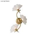 GobekUsa Ginkgo Leaves Wall Light - Modern Decorative Clear Glass Sconce Lighting in Brass
