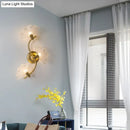 GobekUsa Ginkgo Leaves Wall Light - Modern Decorative Clear Glass Sconce Lighting in Brass