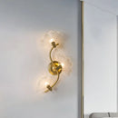 GobekUsa Ginkgo Leaves Wall Light - Modern Decorative Clear Glass Sconce Lighting in Brass