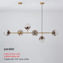 GobekUsa Brass Glass Ball Chandelier for Modern Living Room Dining Decor