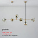GobekUsa Brass Glass Ball Chandelier for Modern Living Room Dining Decor
