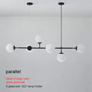 GobekUsa Brass Glass Ball Chandelier for Modern Living Room Dining Decor