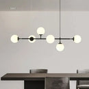 GobekUsa Brass Glass Ball Chandelier for Modern Living Room Dining Decor
