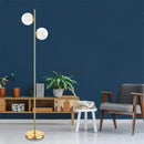 GobekUsa Glass Ball Metal Floor Lamp - LED Lighting for Bedroom and Study