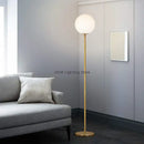 GobekUsa Glass Ball Metal Floor Lamp - LED Lighting for Bedroom and Study