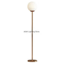 GobekUsa Glass Ball Metal Floor Lamp - LED Lighting for Bedroom and Study