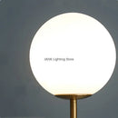 GobekUsa Glass Ball Metal Floor Lamp - LED Lighting for Bedroom and Study
