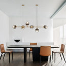 GobekUsa Glass Ball LED Chandelier: Nordic Industrial Edison Lighting Fixture