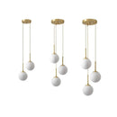 GobekUsa Glass Ball LED Chandelier for Dining Room, Hotel, and Stairs