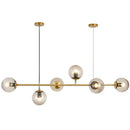 GobekUsa Glass Ball LED Chandelier: Nordic Industrial Edison Lighting Fixture