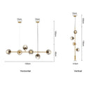 GobekUsa Glass Ball LED Chandelier: Nordic Industrial Edison Lighting Fixture