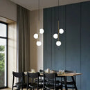 GobekUsa Glass Ball LED Chandelier: Nordic Modern Pendant Light for Dining Room and Bedroom