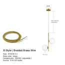 GobekUsa Glass Ball LED Chandelier: Nordic Modern Pendant Light for Dining Room and Bedroom