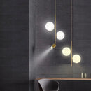 GobekUsa Glass Ball LED Chandelier: Nordic Modern Pendant Light for Dining Room and Bedroom