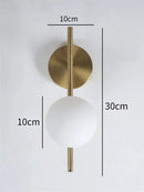 GobekUsa Glass Ball LED Wall Light: Modern Indoor Bedroom Lamp for Home Decor