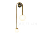 GobekUsa Glass Ball LED Wall Light Modern Brass Decor for Bedroom Living Room