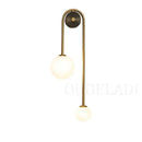 GobekUsa Glass Ball LED Wall Light Modern Brass Decor for Bedroom Living Room