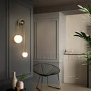 GobekUsa Glass Ball LED Wall Light Modern Brass Decor for Bedroom Living Room