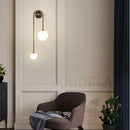 GobekUsa Glass Ball LED Wall Light Modern Brass Decor for Bedroom Living Room