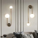 GobekUsa Glass Ball LED Wall Light Modern Brass Decor for Bedroom Living Room