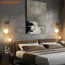 GobekUsa Glass Ball LED Wall Light Modern Brass Decor for Bedroom Living Room