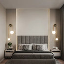 GobekUsa Glass Ball LED Wall Light Modern Brass Decor for Bedroom Living Room