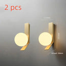 GobekUsa Glass Ball LED Wall Sconce, Elegant Indoors Lighting for Bedroom & Living Room