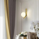 GobekUsa Glass Ball LED Wall Sconce, Elegant Indoors Lighting for Bedroom & Living Room