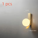 GobekUsa Glass Ball LED Wall Sconce, Elegant Indoors Lighting for Bedroom & Living Room
