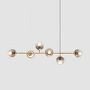 GobekUsa Glass Ball Metal Rod Pendant Lights