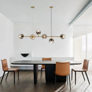 GobekUsa Glass Ball Metal Rod Pendant Lights