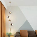 GobekUsa Glass Ball Metal Rod Pendant Lights