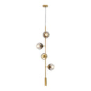 GobekUsa Glass Ball Metal Rod Pendant Lights