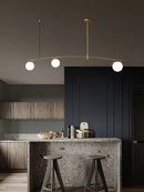 GobekUsa Glass Ball Pendant Chandelier: Stylish LED Hanging Lights for Dining Room, Kitchen, & Bar.