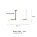 GobekUsa Glass Ball Pendant Chandelier: Stylish LED Hanging Lights for Dining Room, Kitchen, & Bar.