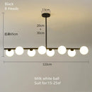 GobekUsa Glass Ball Pendant Chandeliers LED Hanging Lights for Home Decor