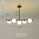 GobekUsa Glass Ball Pendant Chandeliers LED Hanging Lights for Home Decor