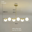 GobekUsa Glass Ball Pendant Chandeliers LED Hanging Lights for Home Decor