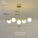 GobekUsa Glass Ball Pendant Chandeliers LED Hanging Lights for Home Decor