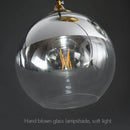 GobekUsa Glass Ball Pendant Light - Modern Nordic LED Hanging Fixture for Dining and Kitchen