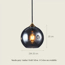 GobekUsa Glass Ball Pendant Light - Modern Nordic LED Hanging Fixture for Dining and Kitchen